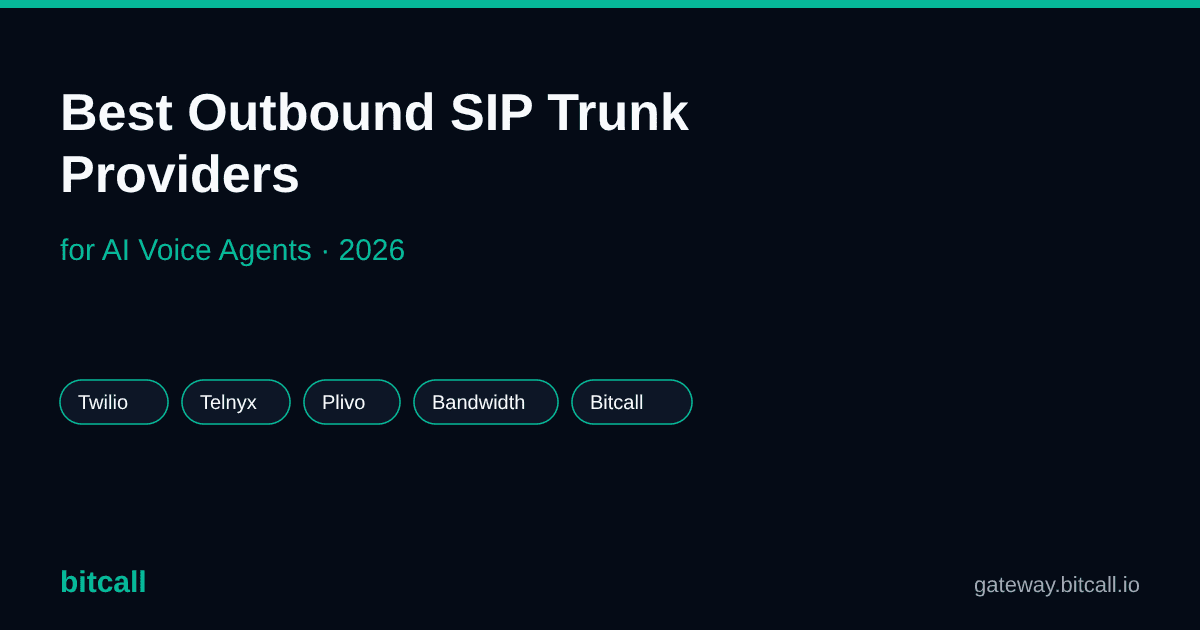 Best Outbound SIP Trunk Providers for AI Voice Agents (2026)
