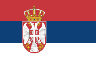 Flagge: Serbien